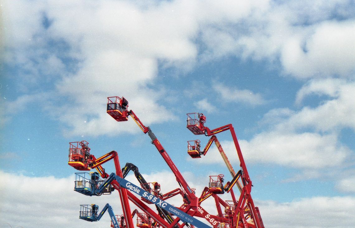 Cherry pickers are reaching for the sky.